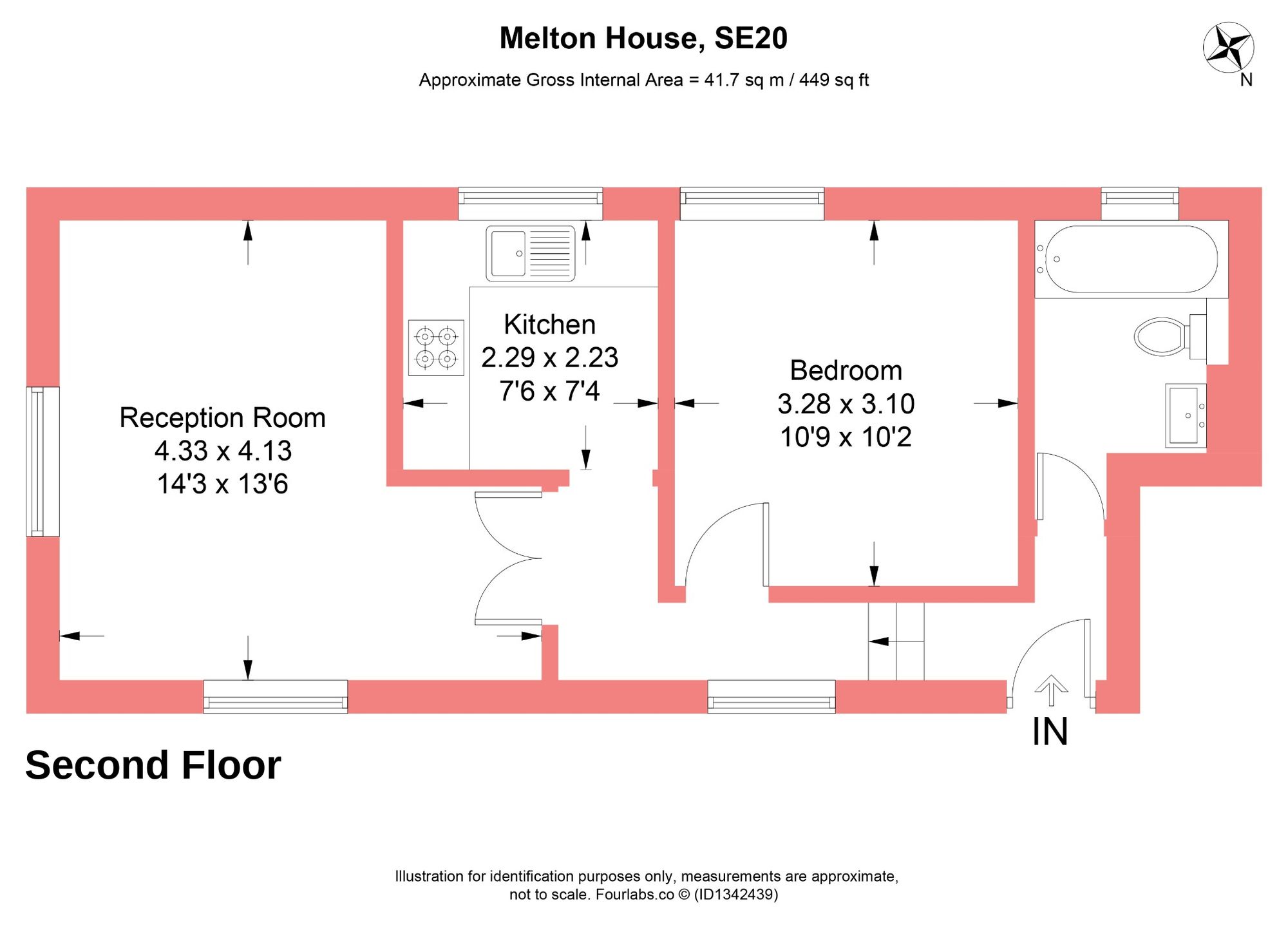 Flat 7, Melton House, London floorplan