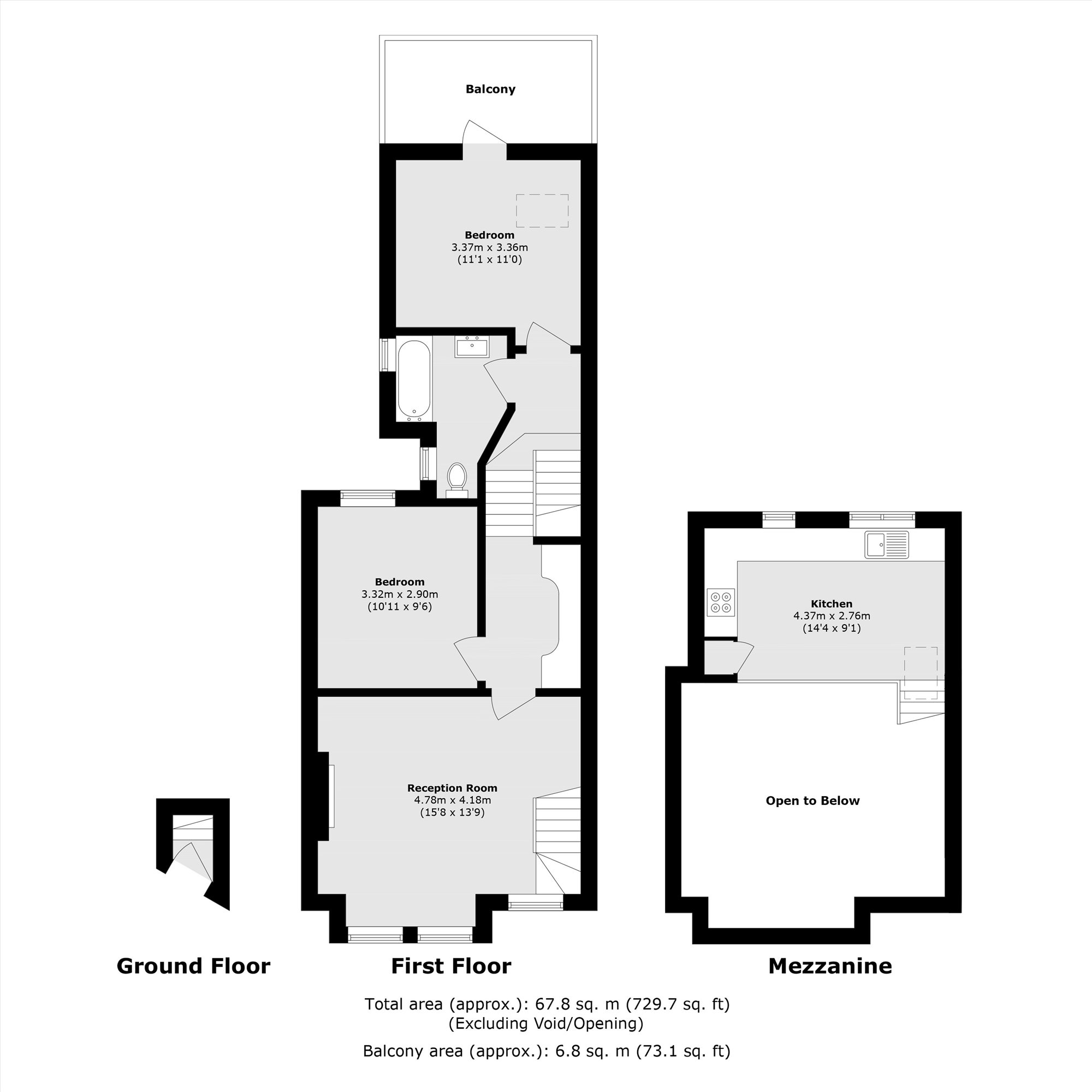 FFF, 51, Berrymead Gardens, London floorplan