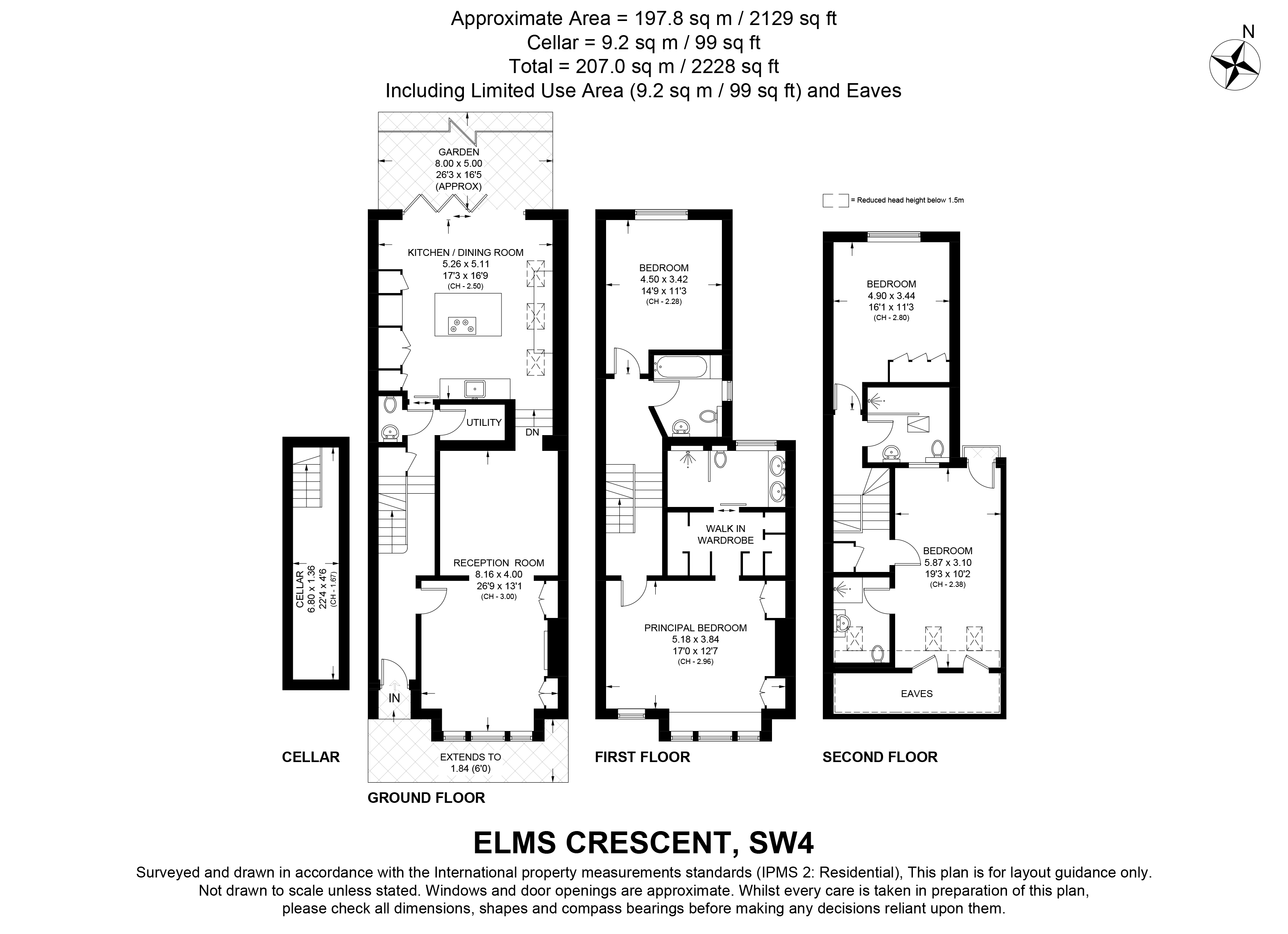 86, Elms Crescent, London floorplan
