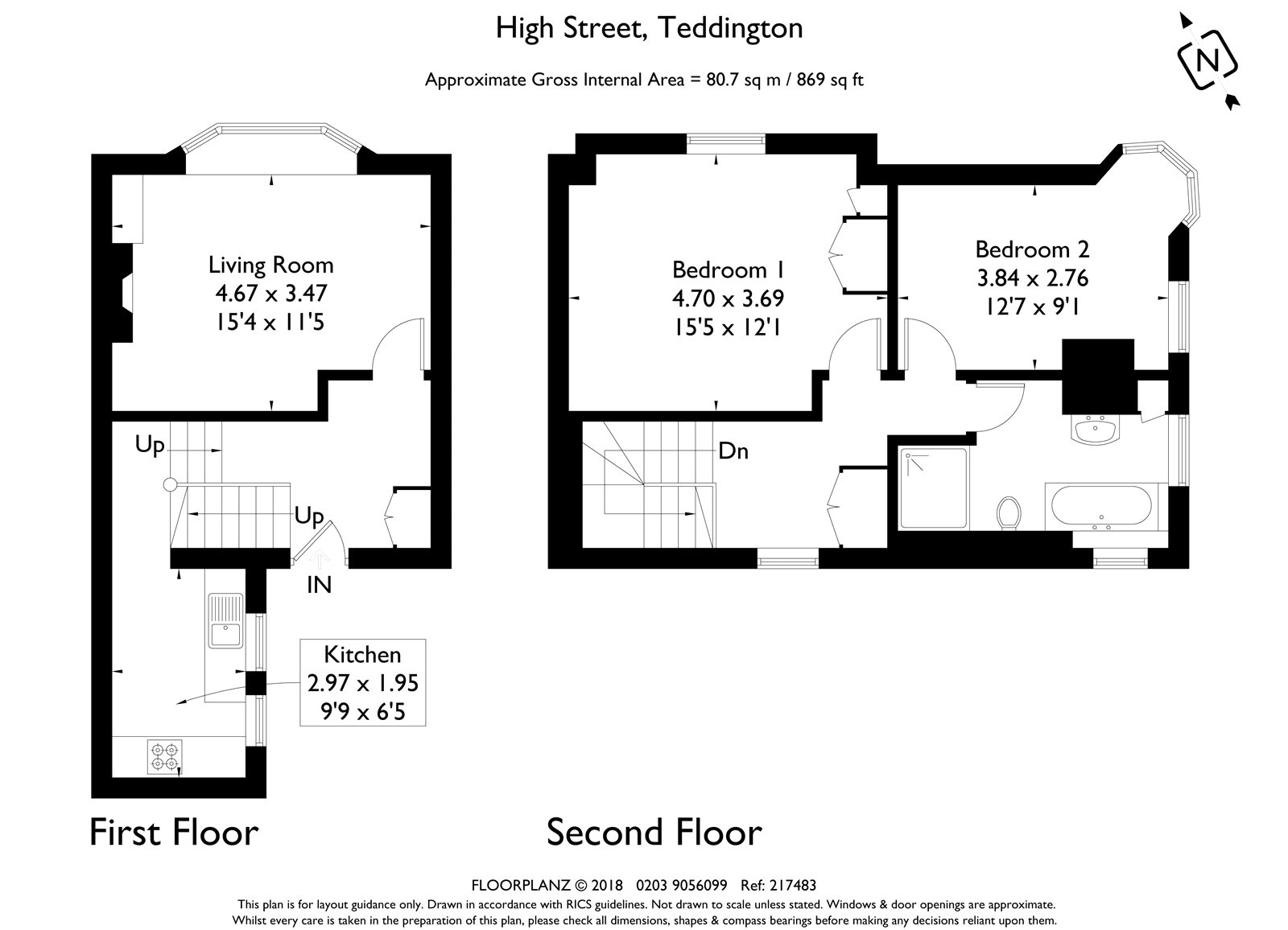 2 Bedrooms Flat for sale in High Street, Teddington TW11