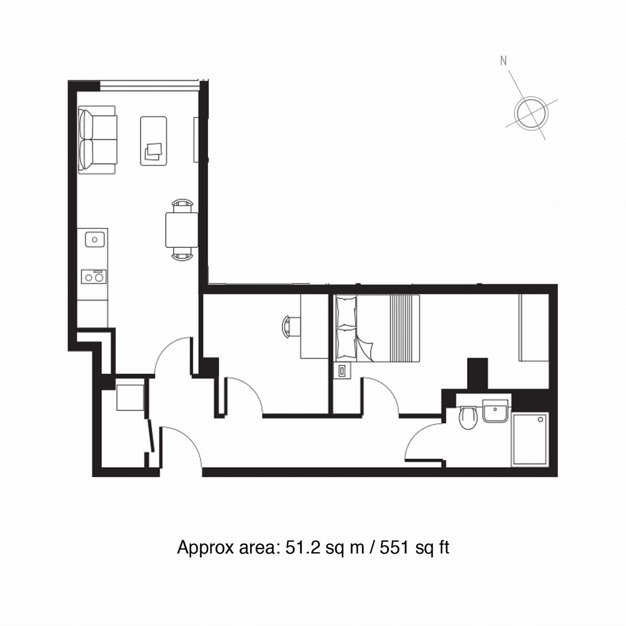 1 Bedrooms Flat to rent in Atria House, 219 Bath Road, Slough SL1