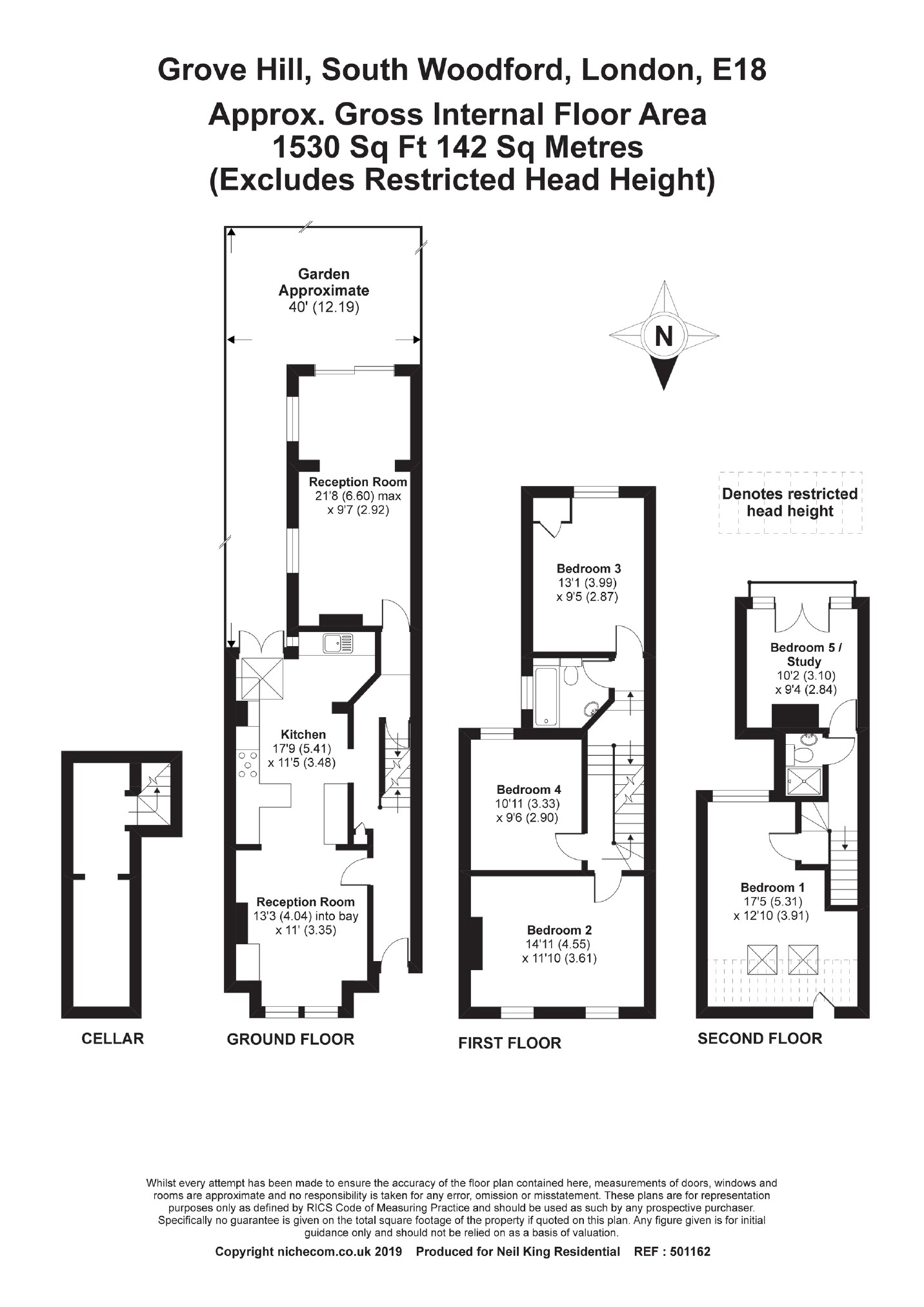 5 bed terraced house for sale in Grove Hill, South Woodford, London E18