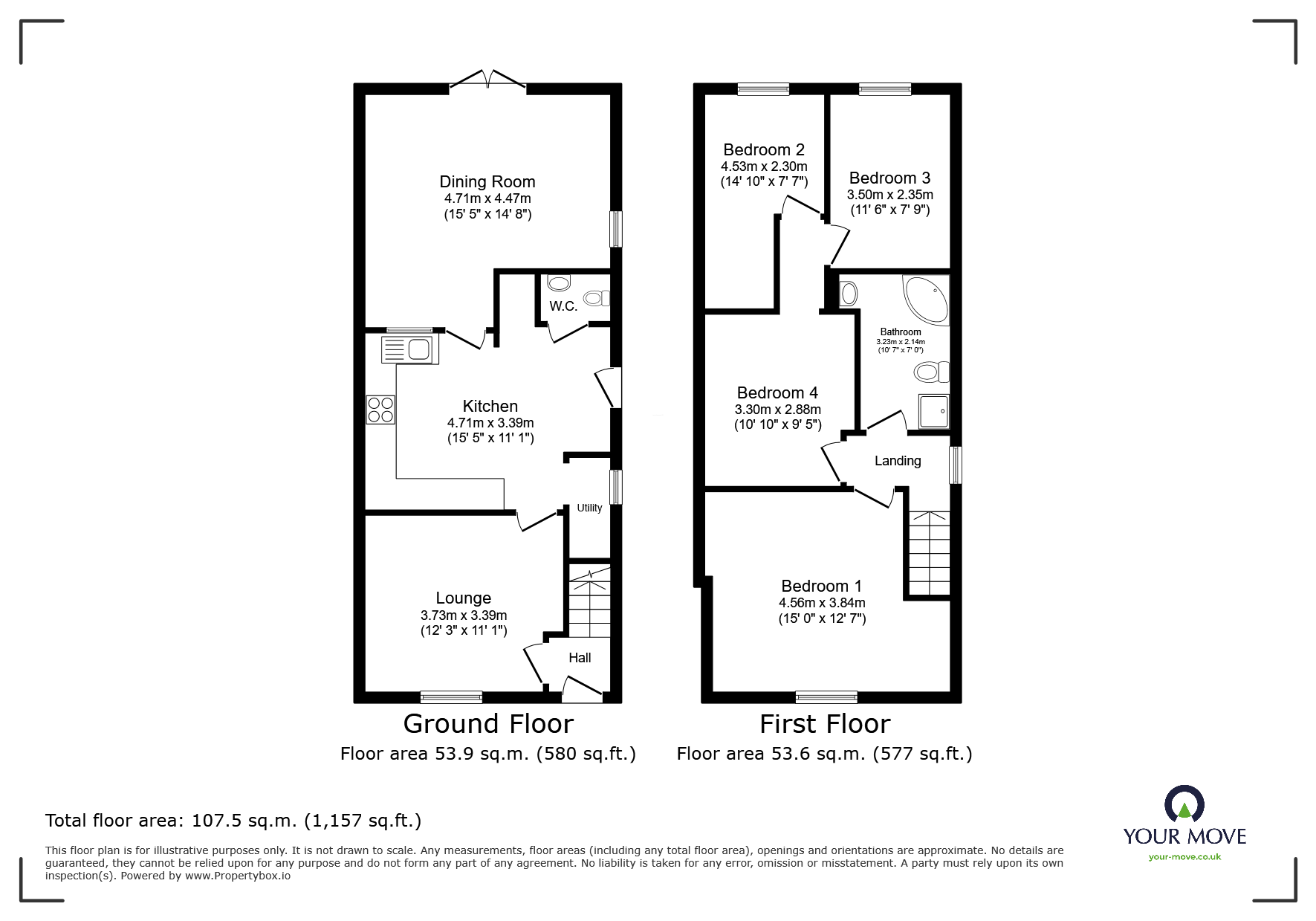 68, Main Street, Derby floorplan