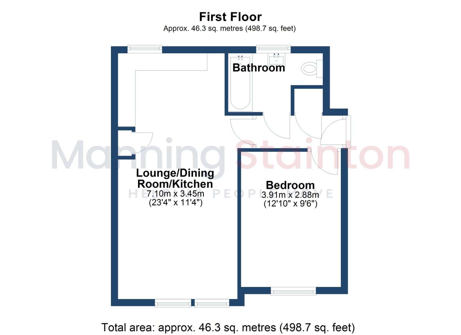 Flat 9, Priestley Court,, Cornmill View, Leeds floorplan