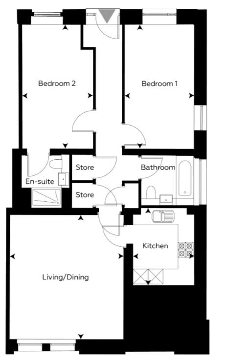 2 Bedrooms Flat for sale in The Old Town Hall, High Street, Acton, London W3