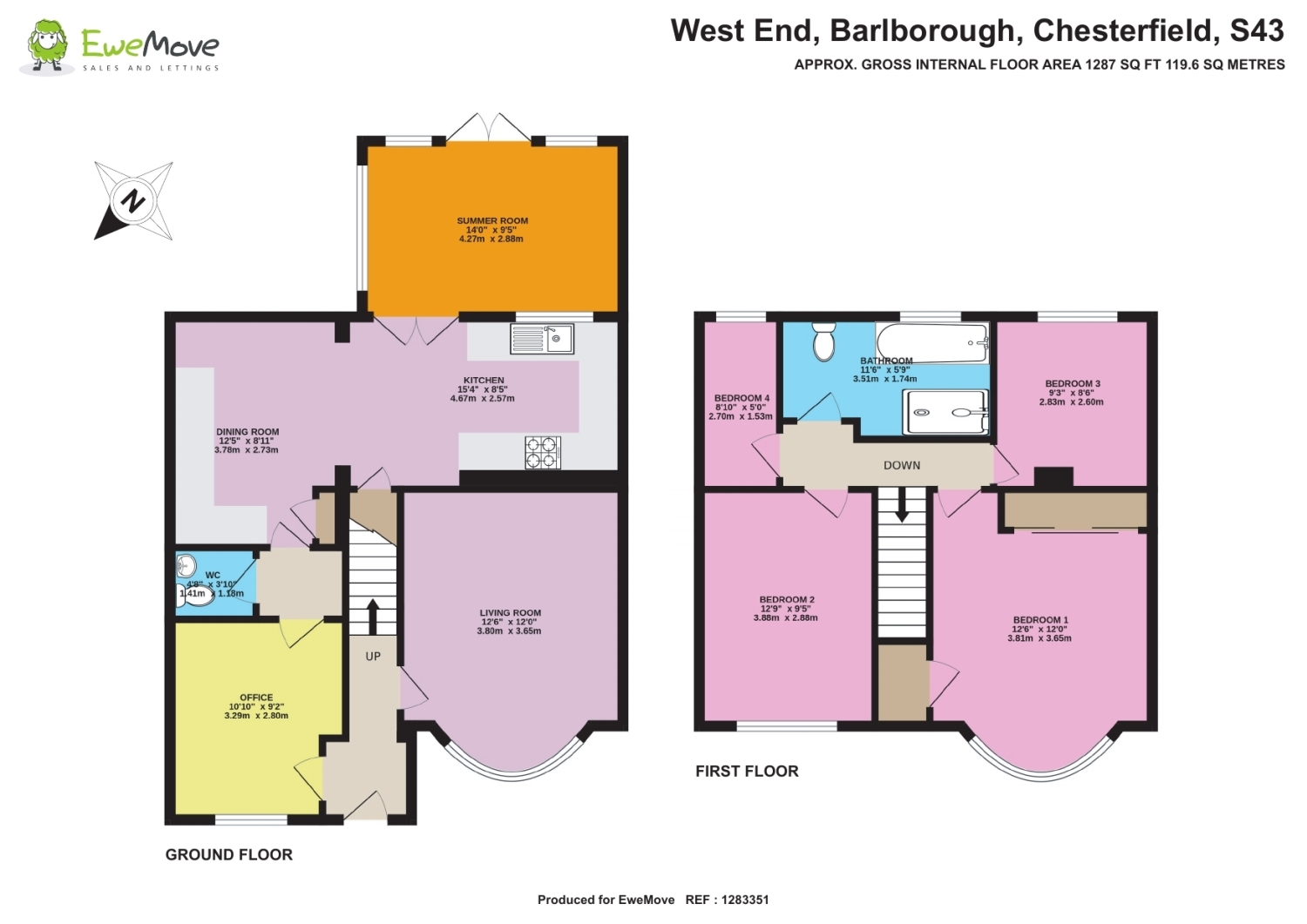 1, West End, Chesterfield floorplan