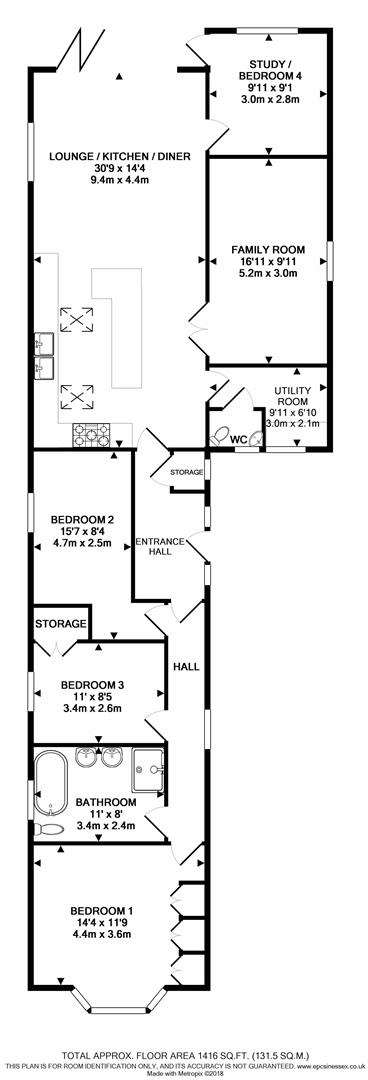 4 Bedrooms Detached bungalow for sale in Days Lane, Pilgrims Hatch, Brentwood CM15