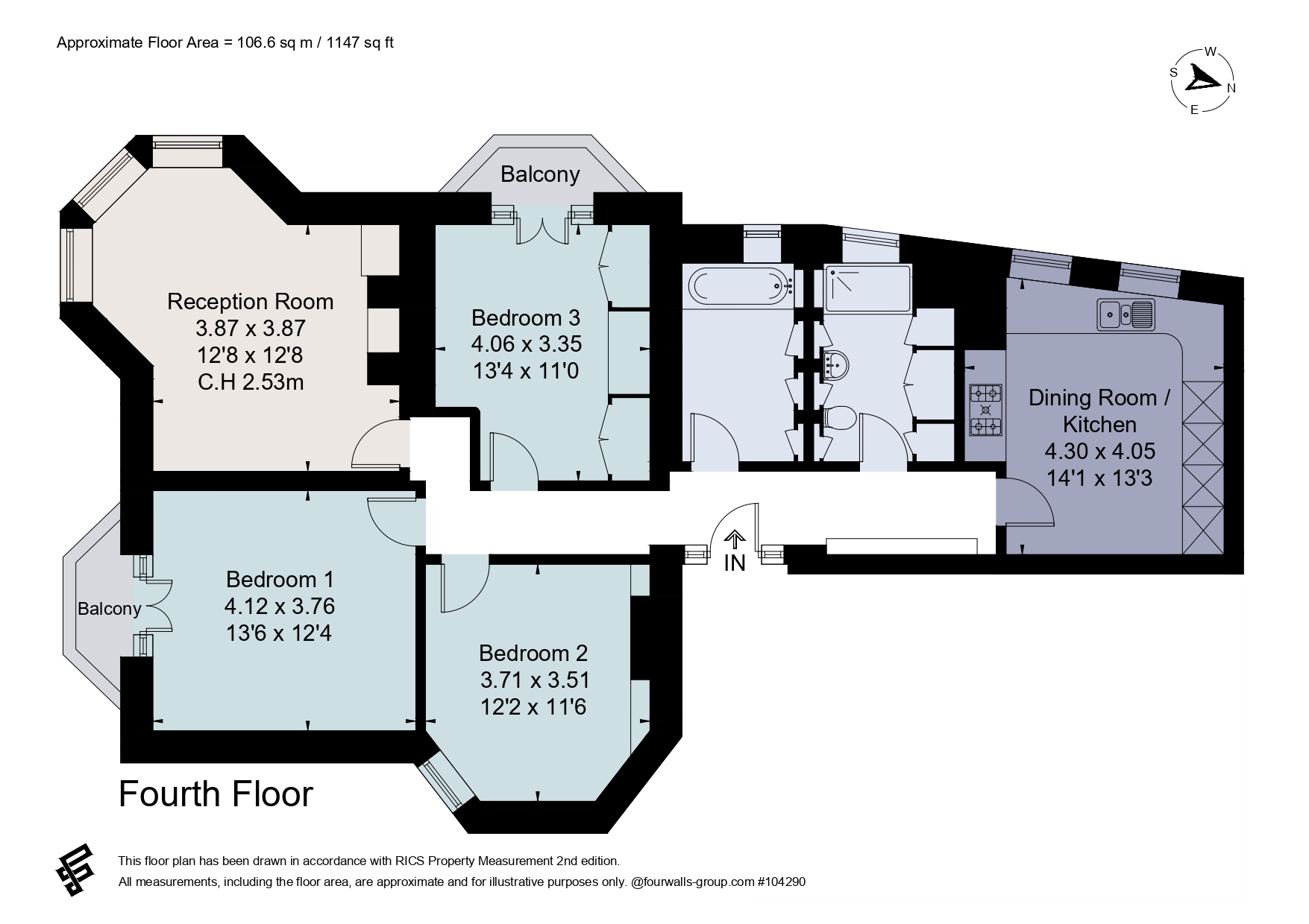 Flat 20,, Faraday Mansions, Fulham floorplan