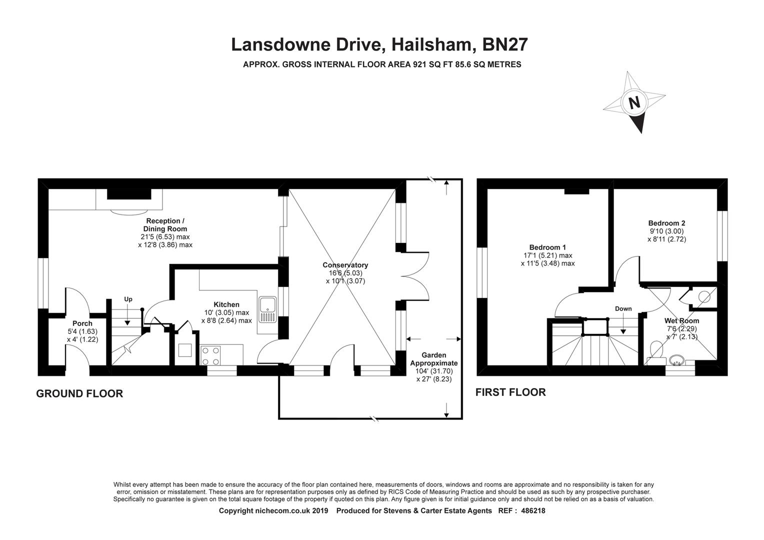 2 Bedrooms Semi-detached house for sale in Lansdowne Drive, Hailsham BN27