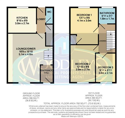 3 Bedrooms Terraced house to rent in Chequers Way, Woodley, Reading RG5