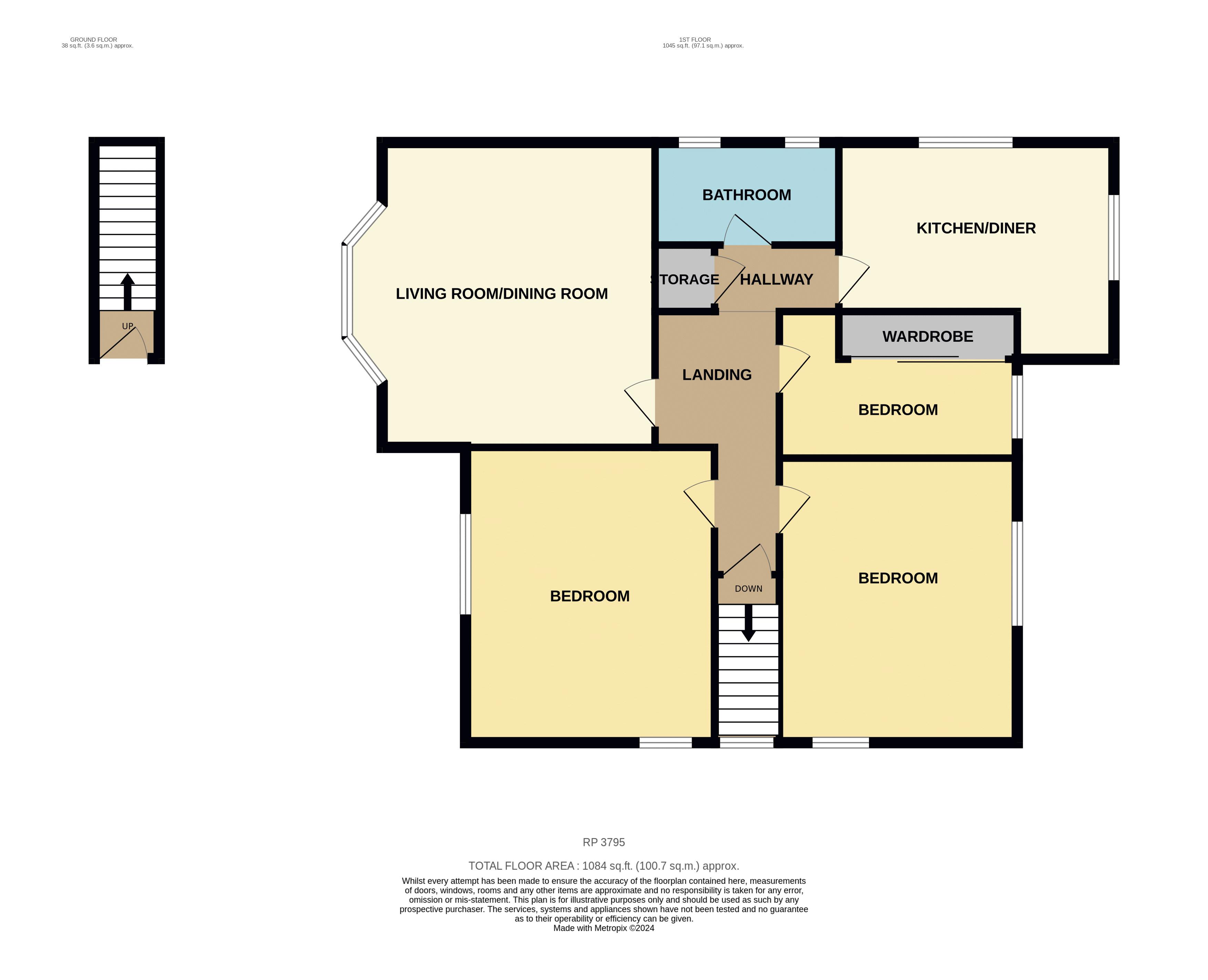 24a, Francis Avenue, Rhos on Sea floorplan