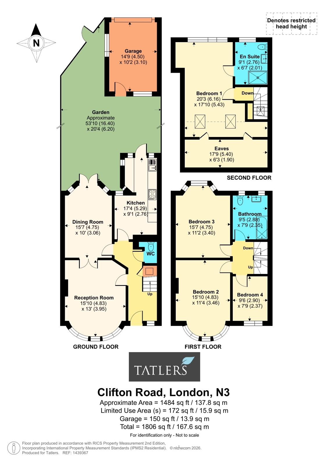 47, Clifton Road, London floorplan