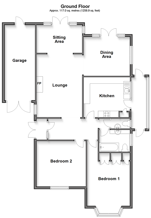 Midhurst Drive, Ferring, Worthing, West Sussex BN12, 2 bedroom detached