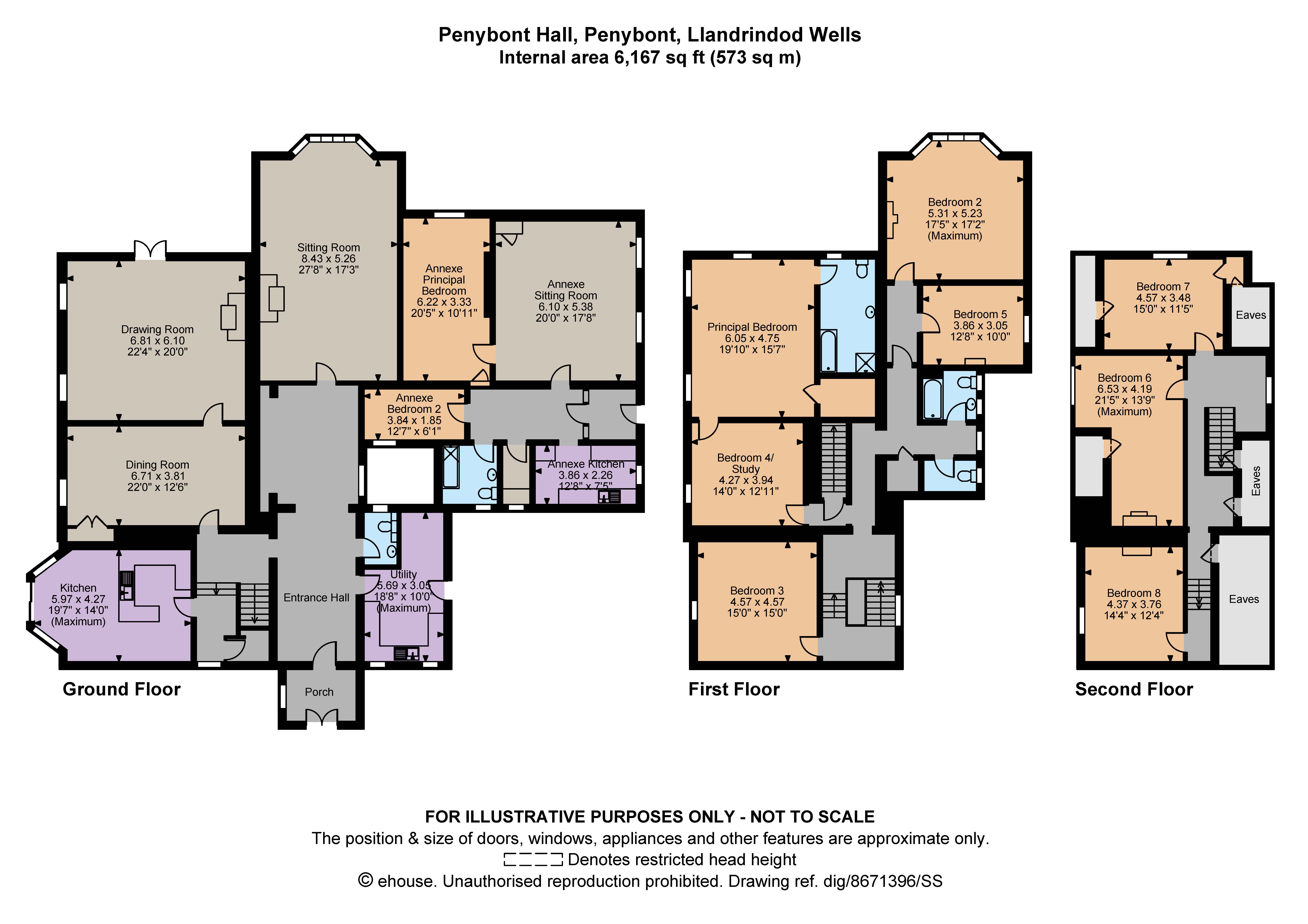 Penybont Hall,, Penybont, Powys floorplan