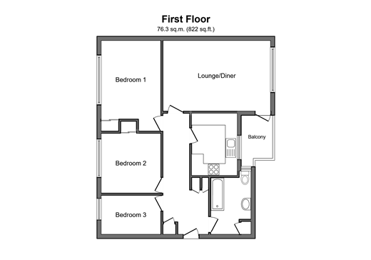 Sea Front, Hayling Island floorplan