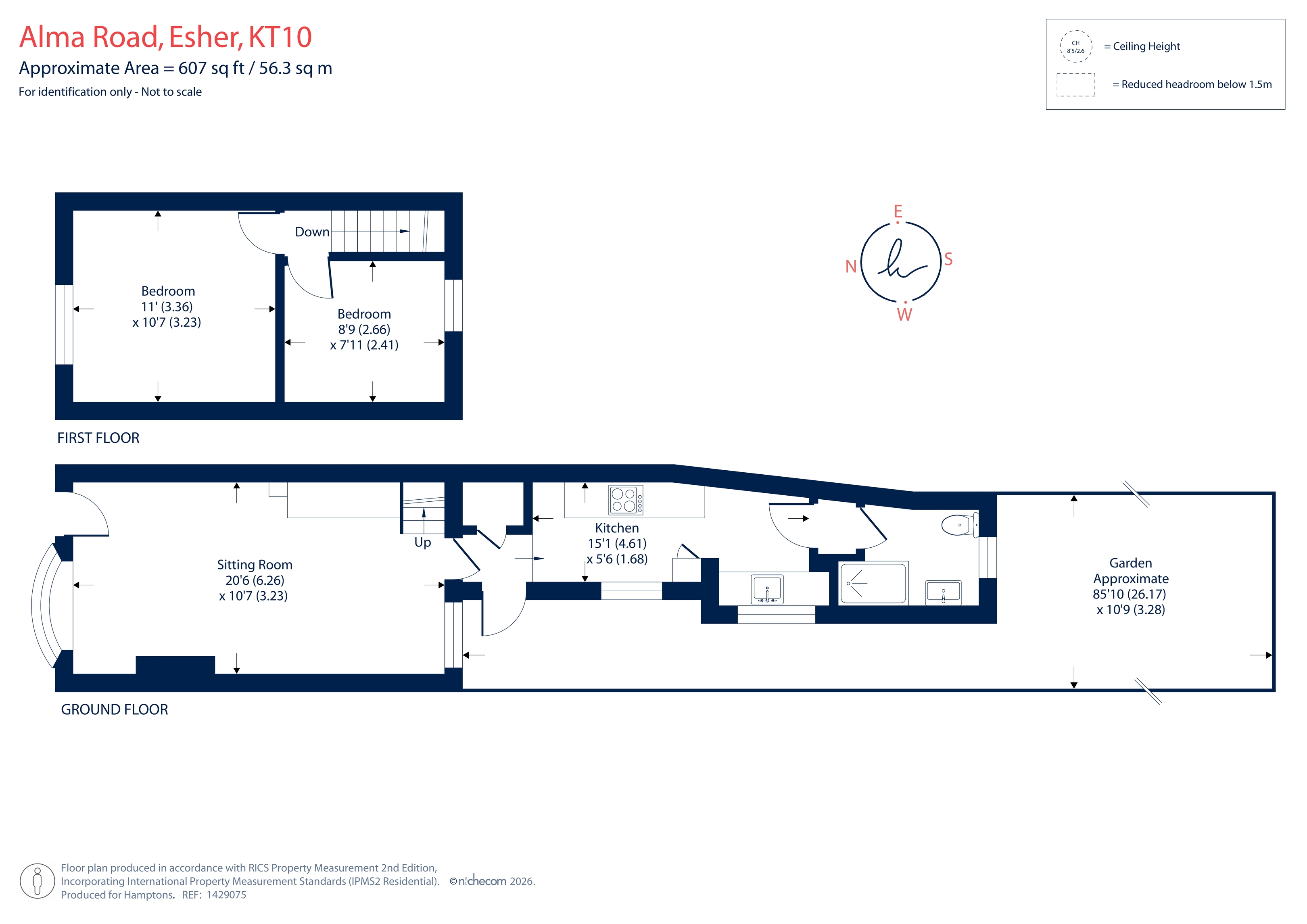 5 Longs Cottages, Alma Road, Esher floorplan