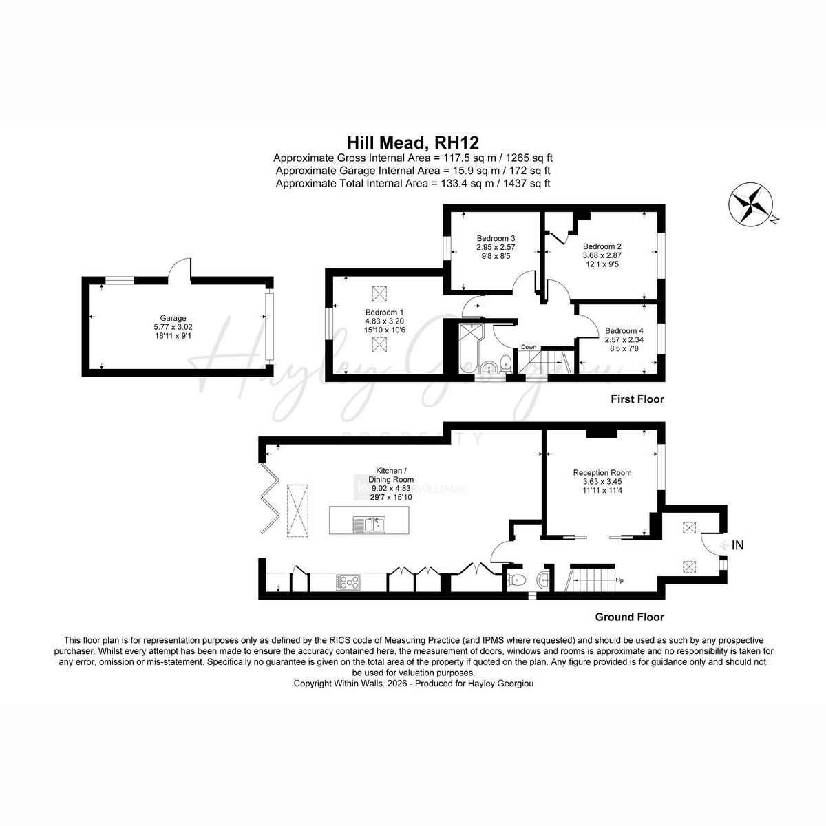 38, Hill Mead, Horsham floorplan