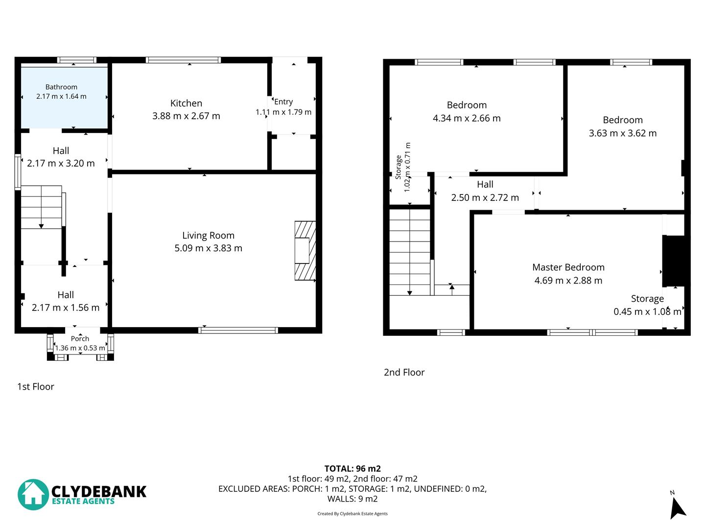93, Riddell Street, Clydebank floorplan