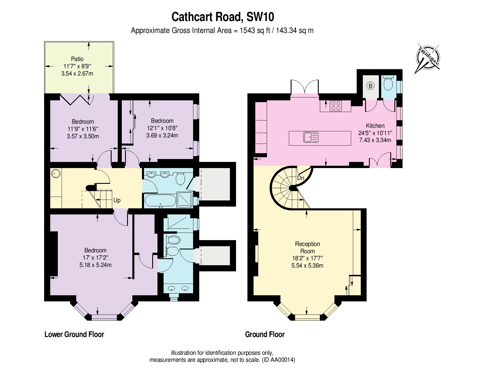 41, Cathcart Road, London floorplan