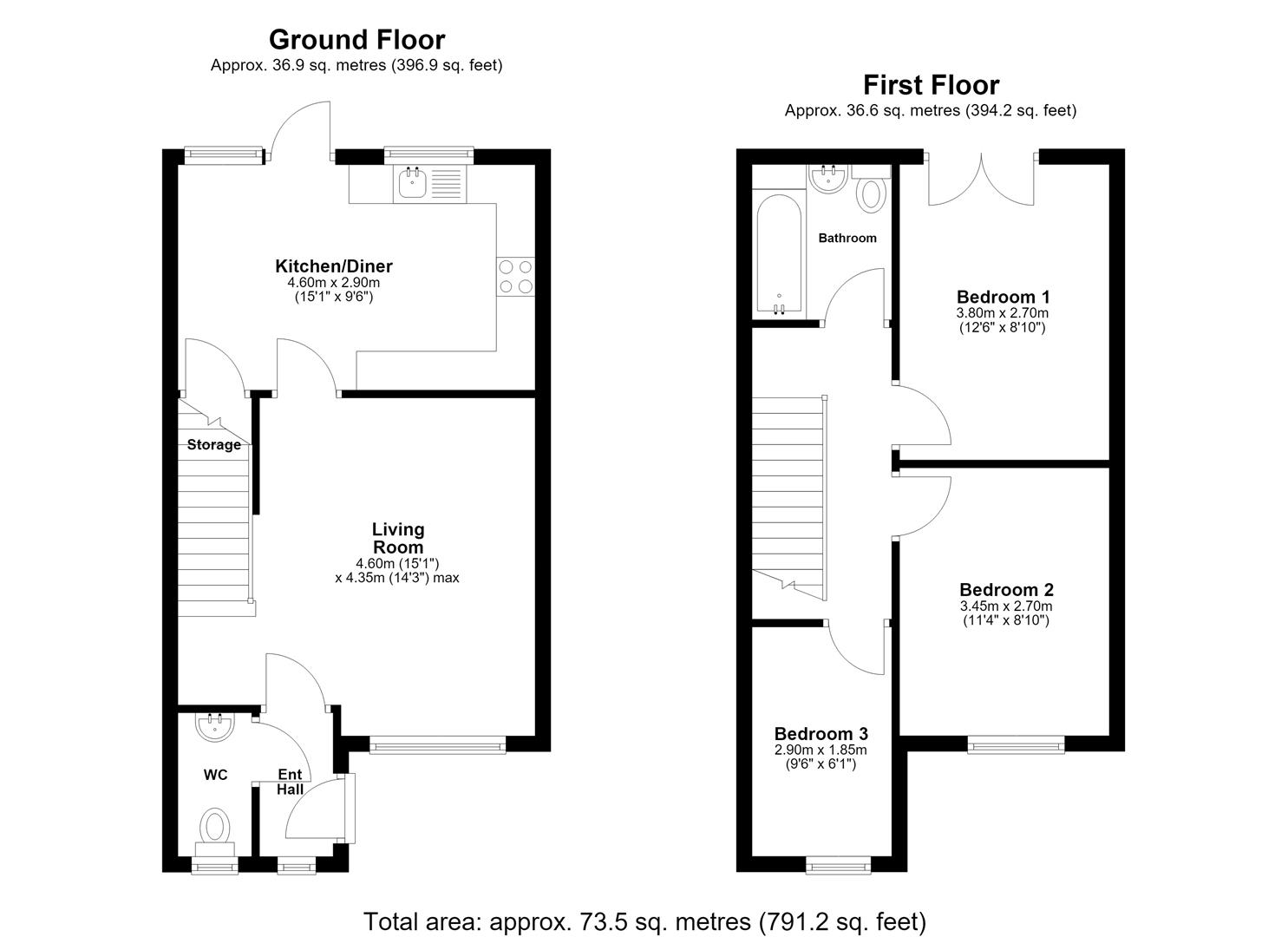 9, Quorndon Terrace, Quorn floorplan