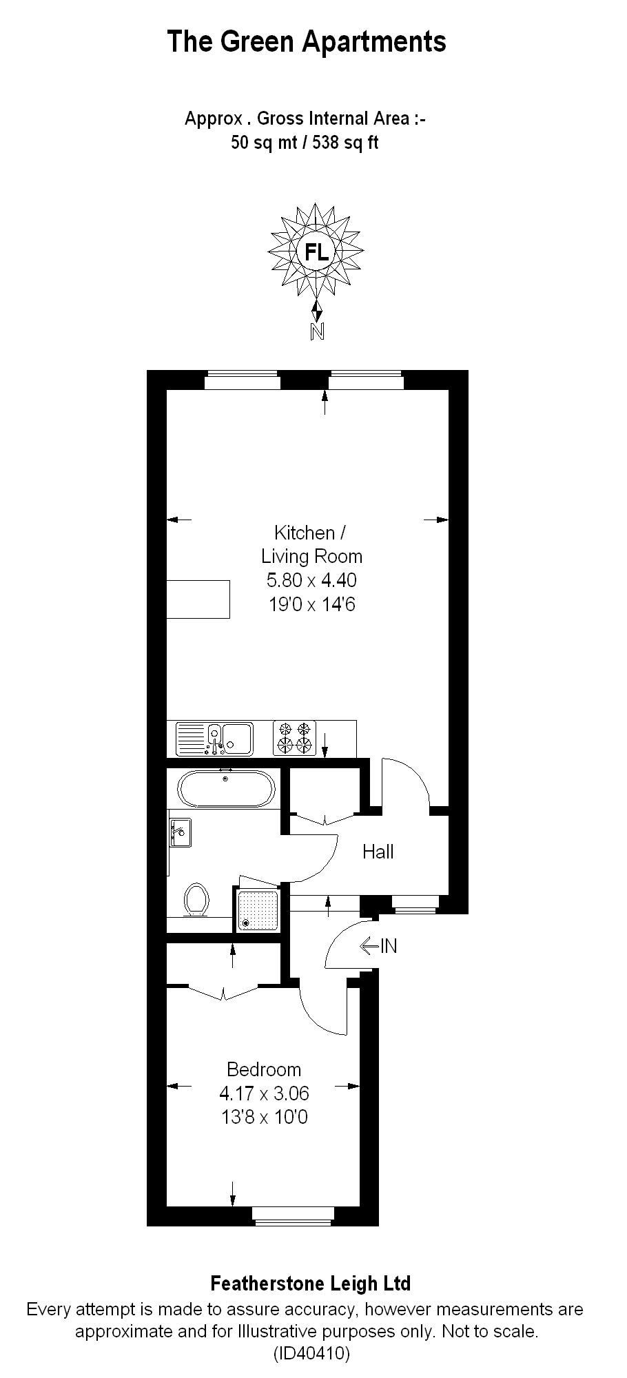 1 Bedrooms Flat to rent in The Green, Twickenham TW2