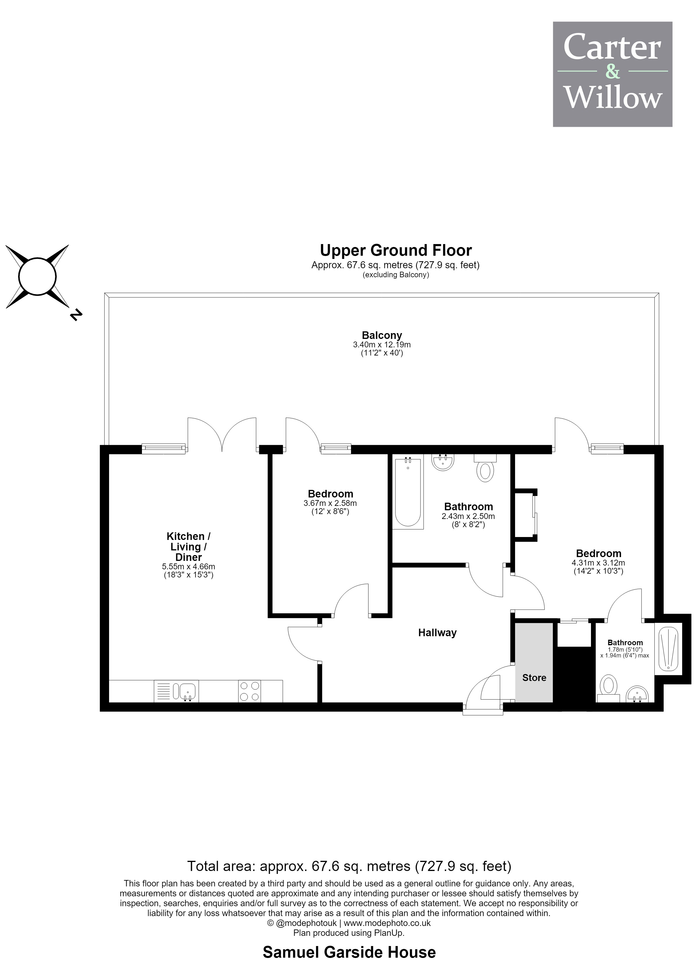 117, Samuel Garside House, De Pass Gardens, Barking floorplan