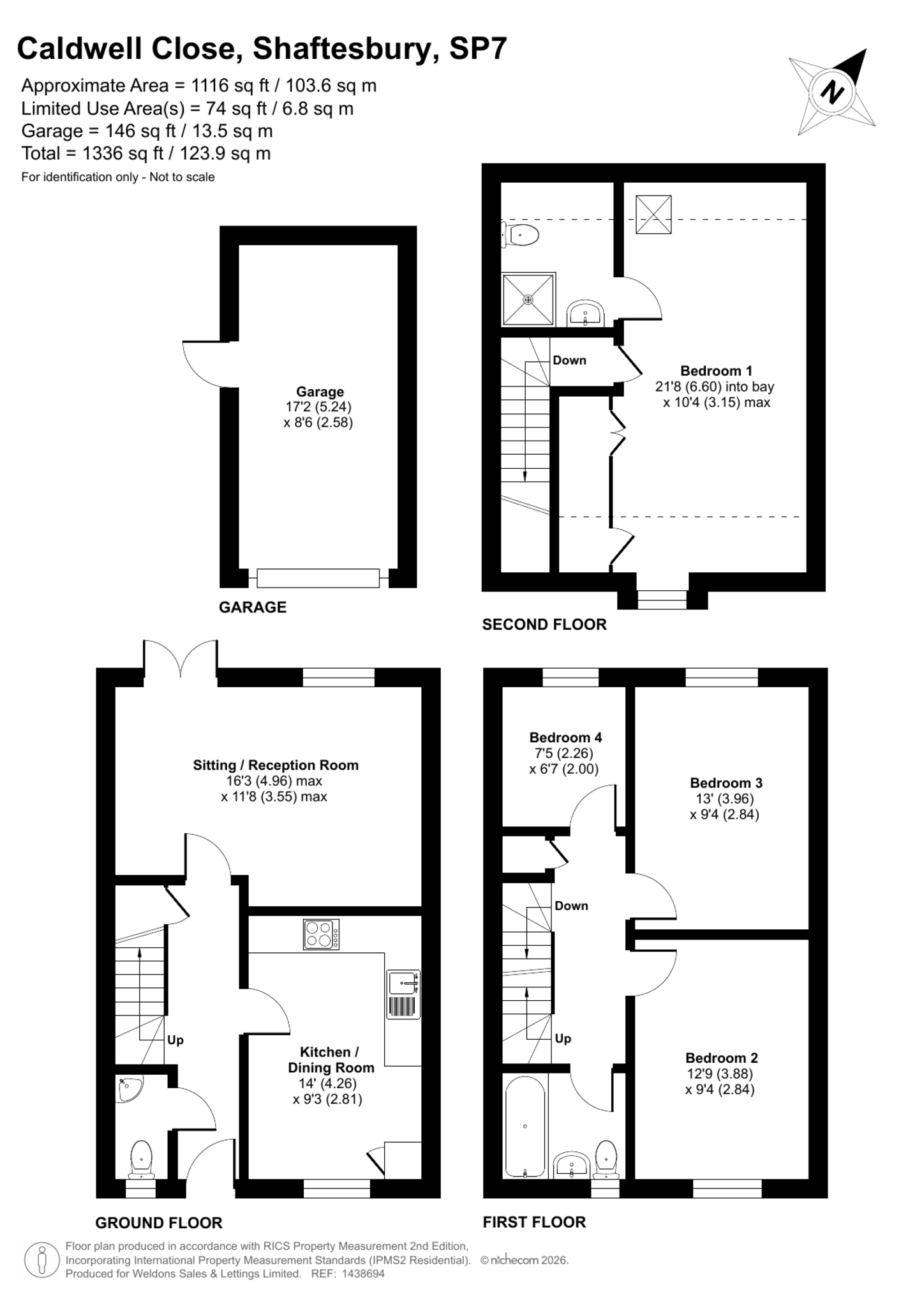 3 Caldwell Close, Shaftesbury floorplan
