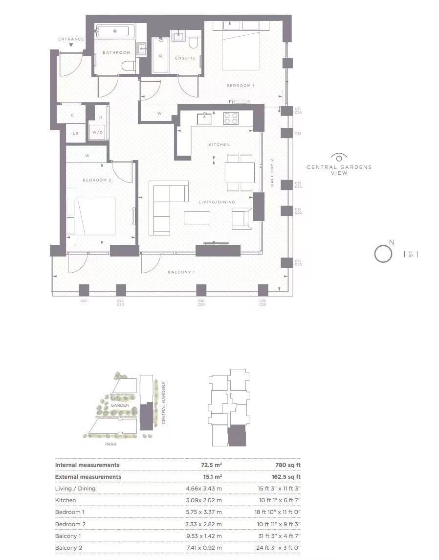 182 Belvedere Row Apartments, London floorplan