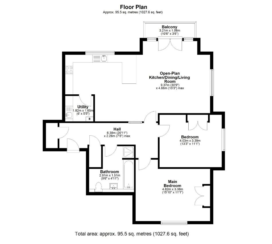 4 Blenheim Court, Farnham Road, Liss floorplan