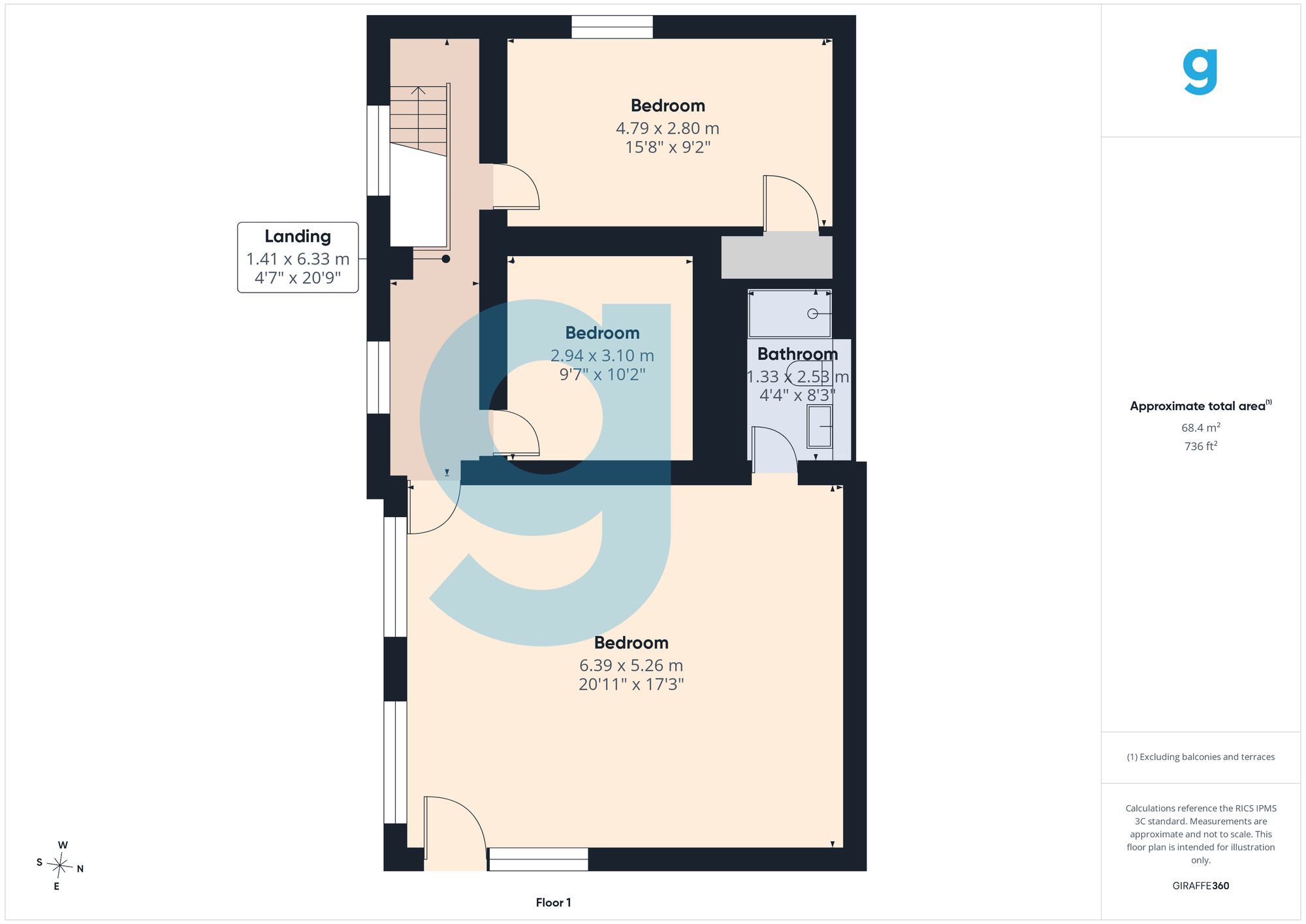 Utting Avenue Apts (Unit 3 - 1 Bedroom), Bidston Road, Liverpool floorplan