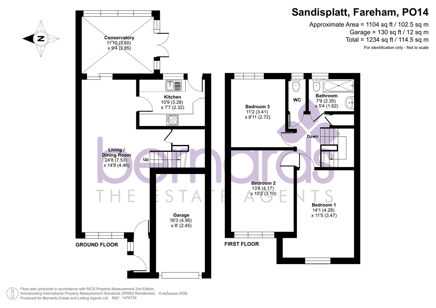 17, Sandisplatt, Fareham floorplan