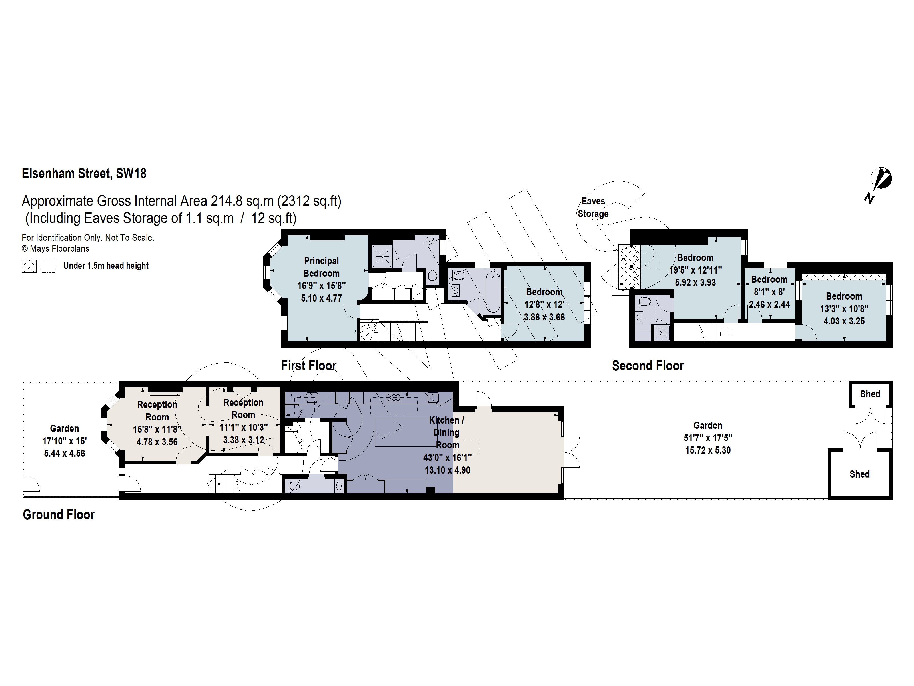 182, Elsenham Street, London floorplan
