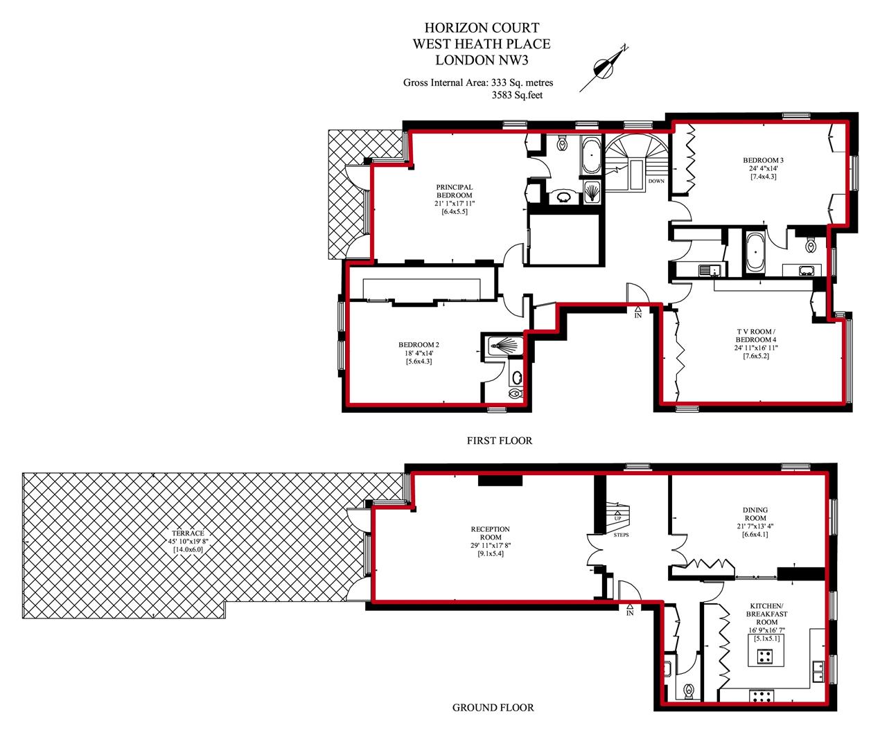 3 Bedrooms Flat for sale in West Heath Road, Hampstead NW3