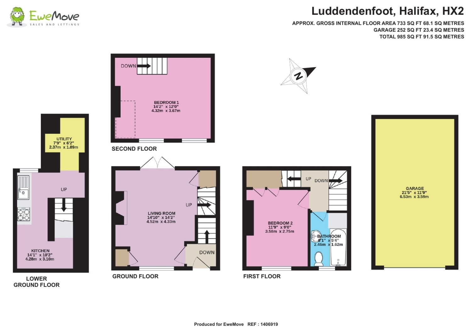 19, BANK VIEW, HALIFAX floorplan