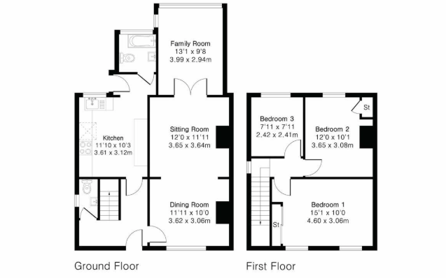 11, Queens Meadow, Cambridge floorplan