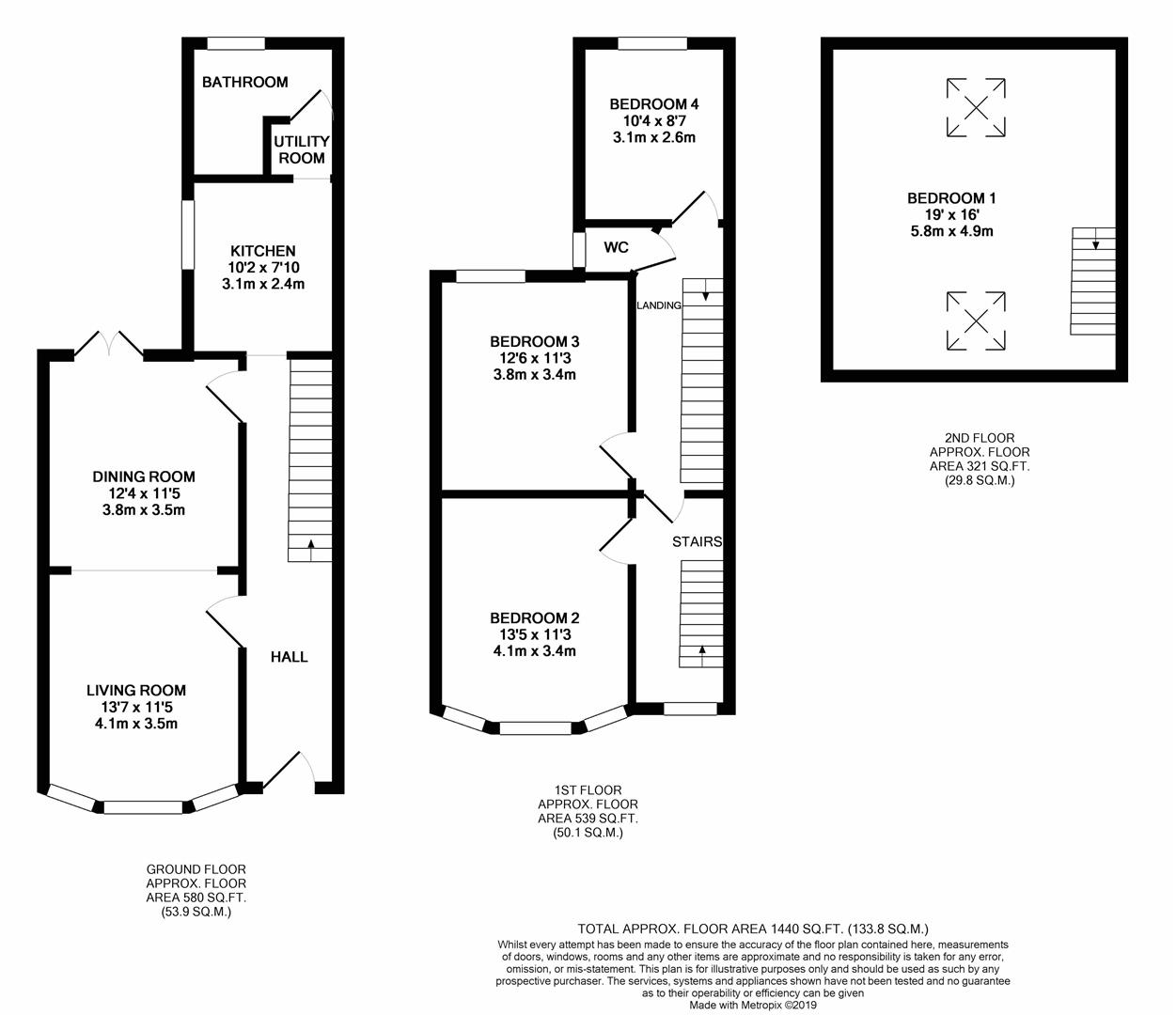 4 Bedrooms Terraced house for sale in York Road, St. Leonards-On-Sea TN37