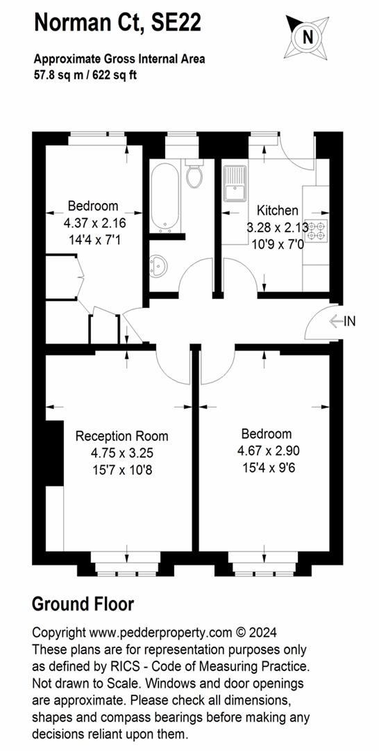 18, Norman Court, Lordship Lane, London floorplan
