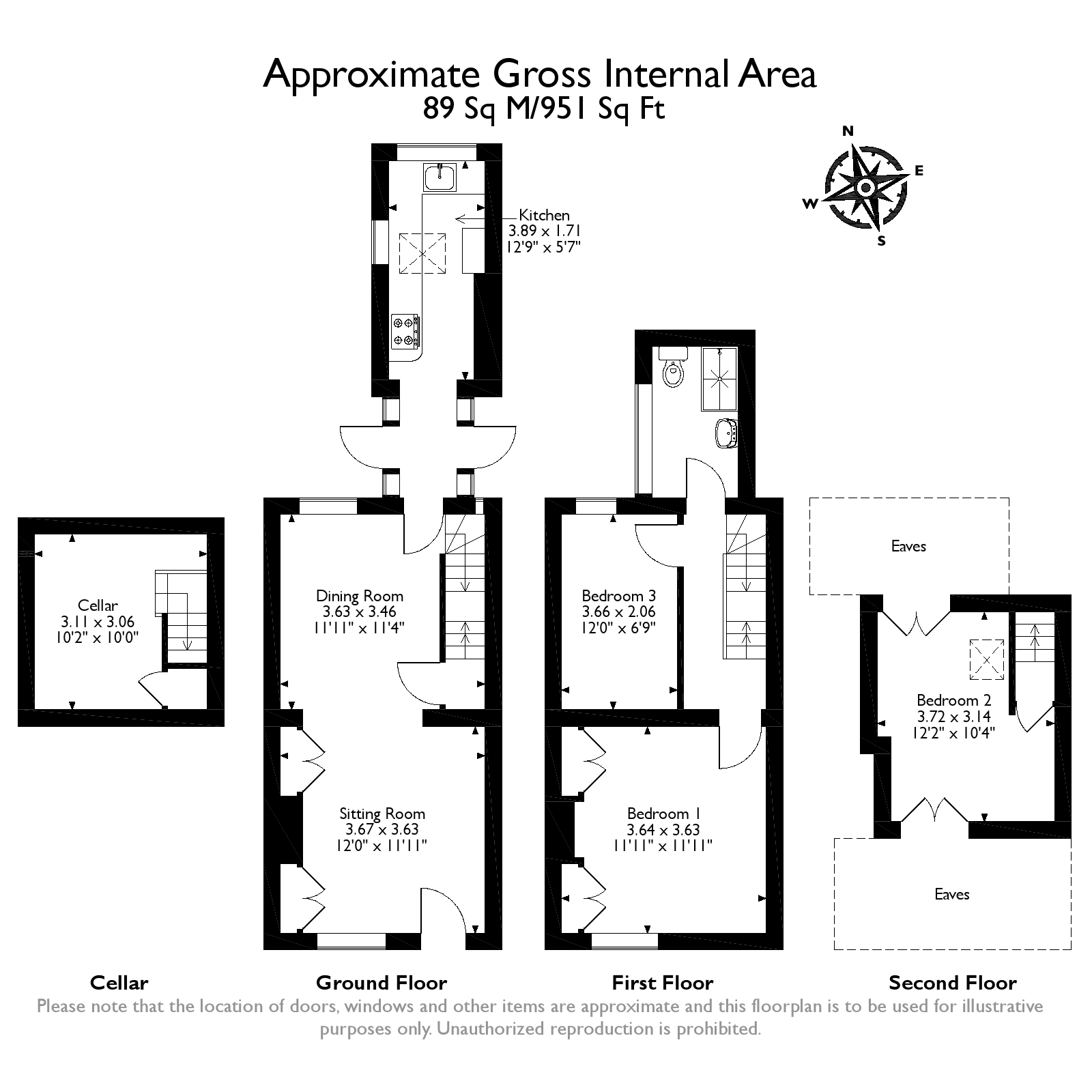 3 Bedrooms Terraced house for sale in Guildford Road, Farnham GU9