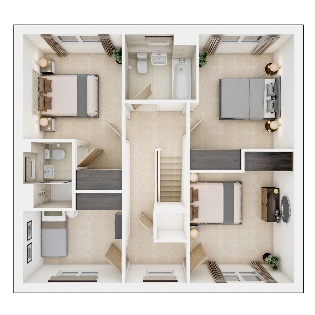 The Meadowford - Plot 250, Waterside Gardens, Grange Road, Sutton Stop, Coventry floorplan
