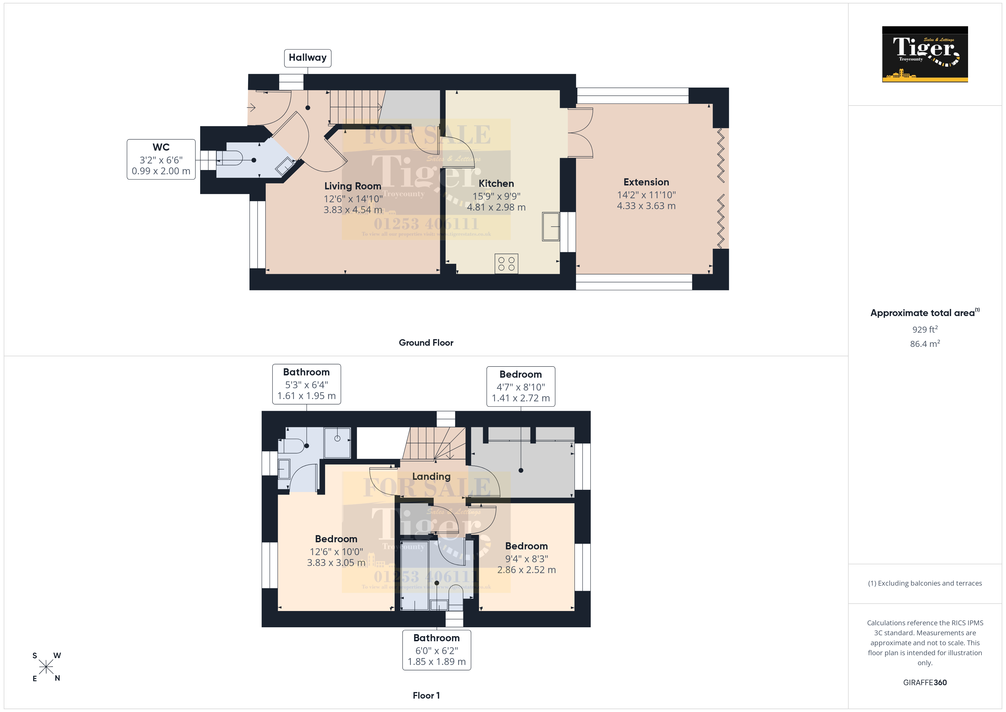 1, Harris Close, Blackpool floorplan
