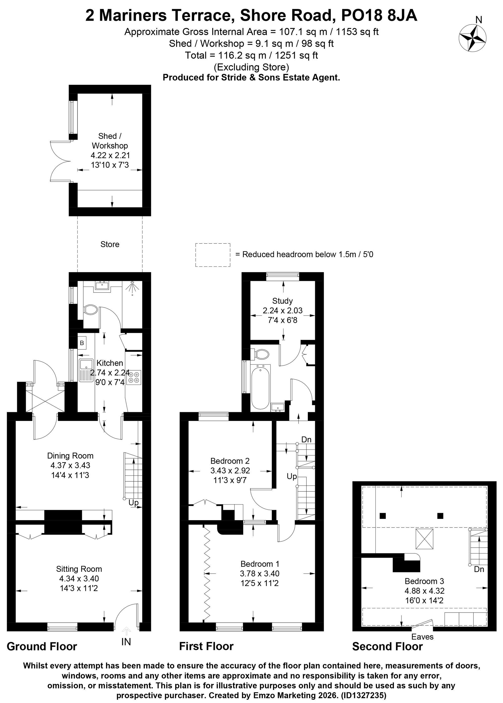 2 Mariners Terrace Shore Road, Chichester floorplan