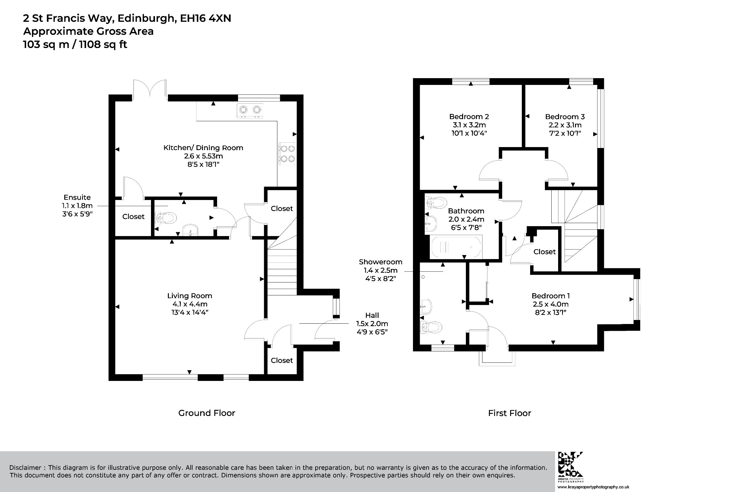 2 St. Francis Way, Edinburgh floorplan