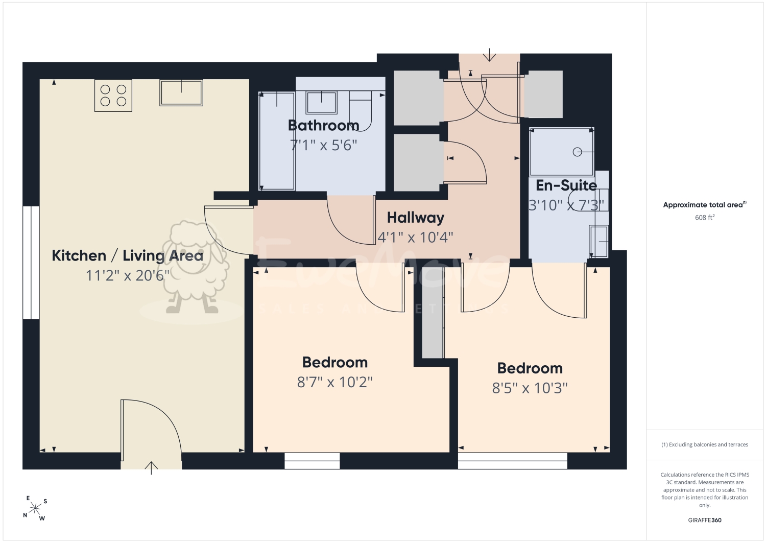 Apartment 3, Harris Court, 2 Maycock Place, Hythe floorplan