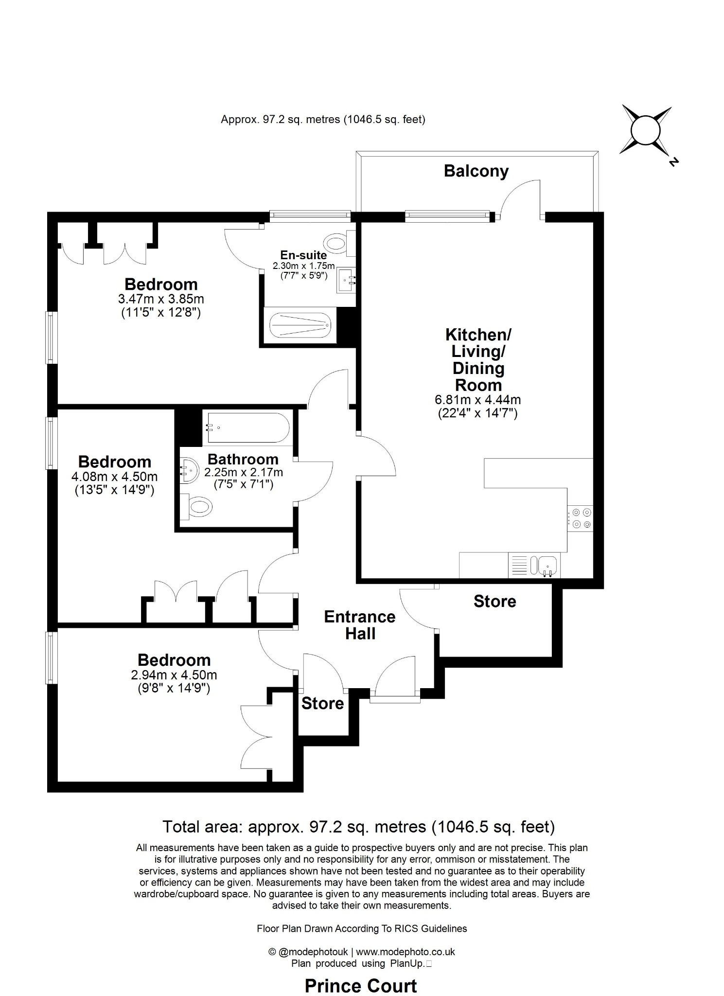 203 Prince Court, 5 Nelson Street, Greater London floorplan