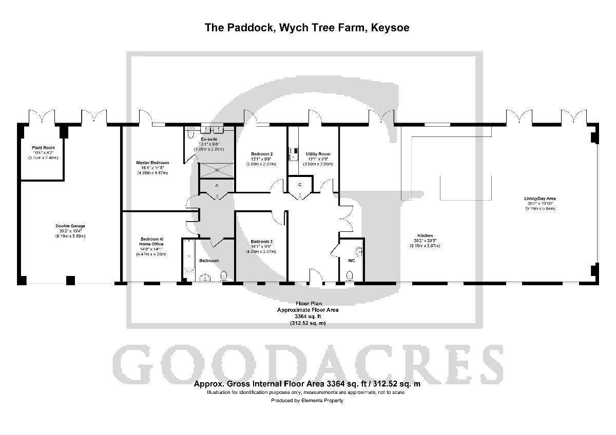 The Paddock, Wychtree Farm, Keysoe floorplan