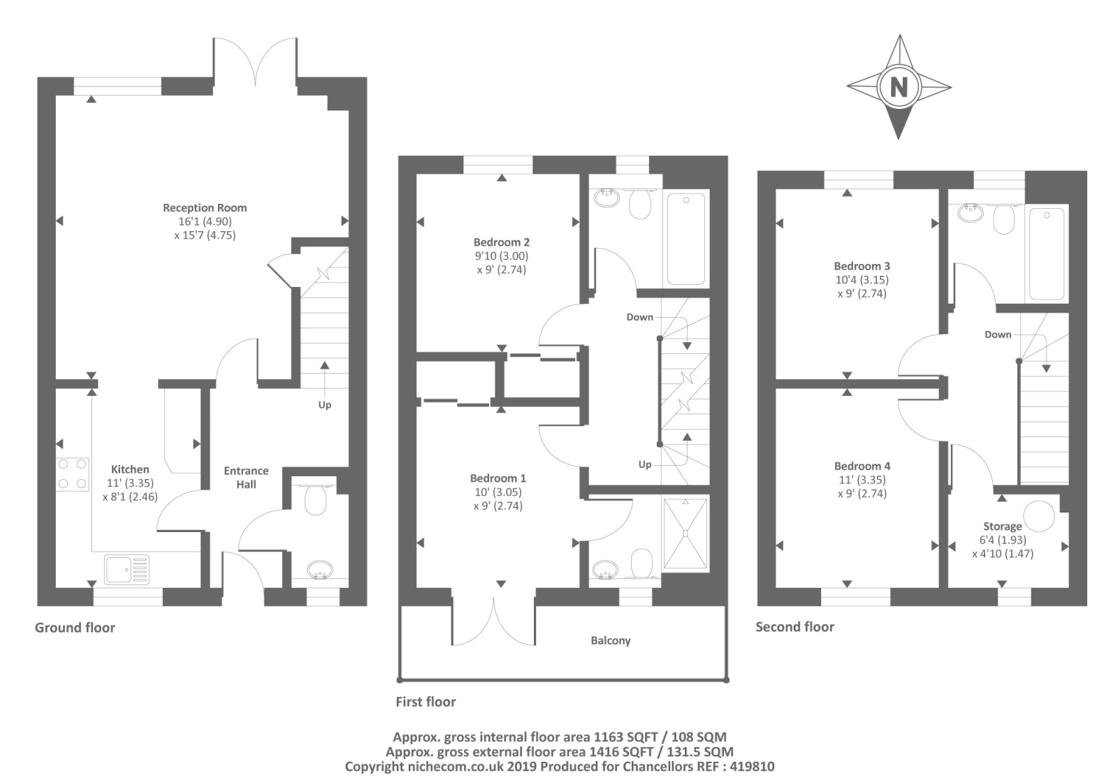 4 Bedrooms Town house for sale in Staines-Upon-Thames, Surrey TW19