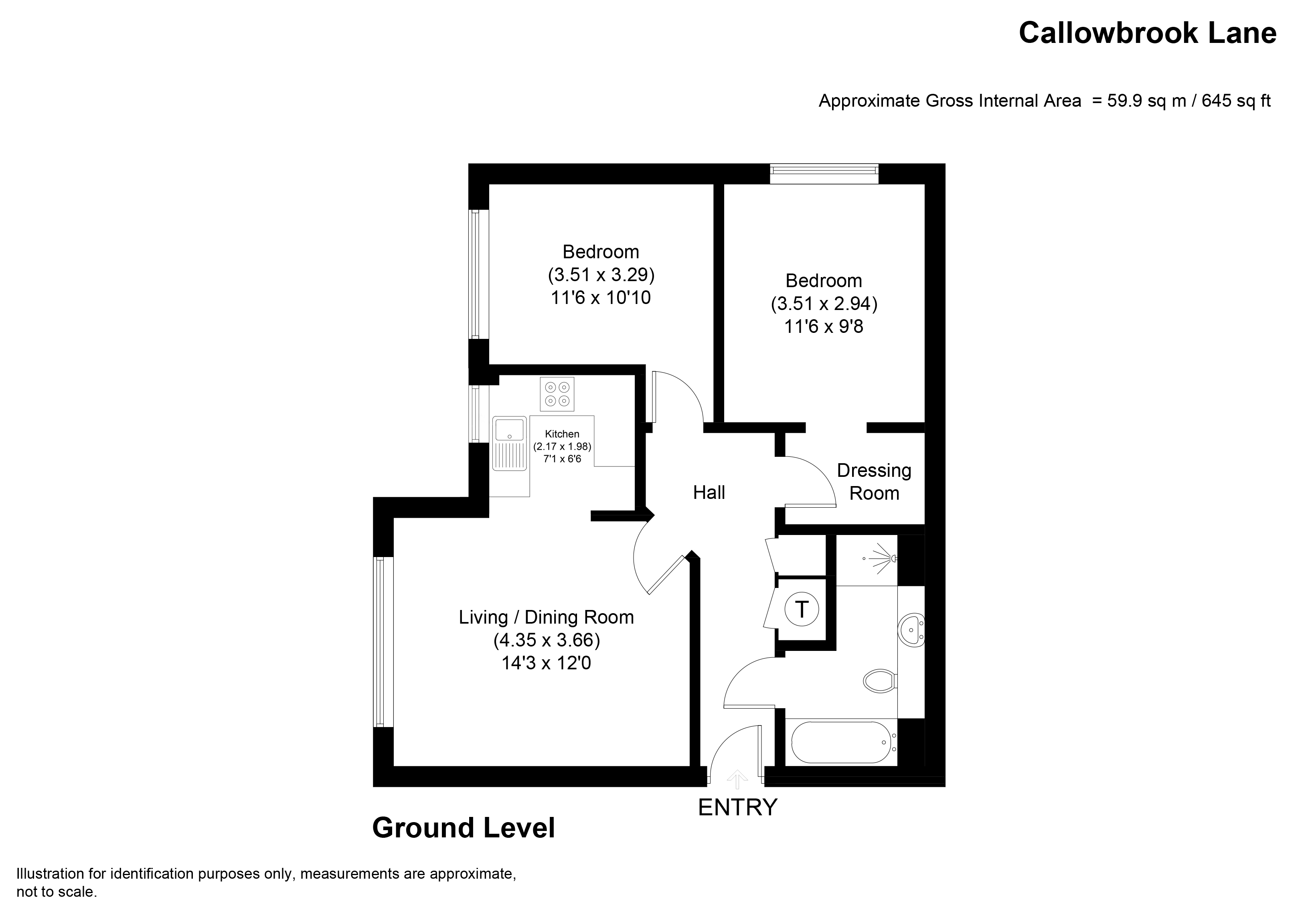 Flat 2, Beacon House,, Callowbrook Lane, Rednal floorplan
