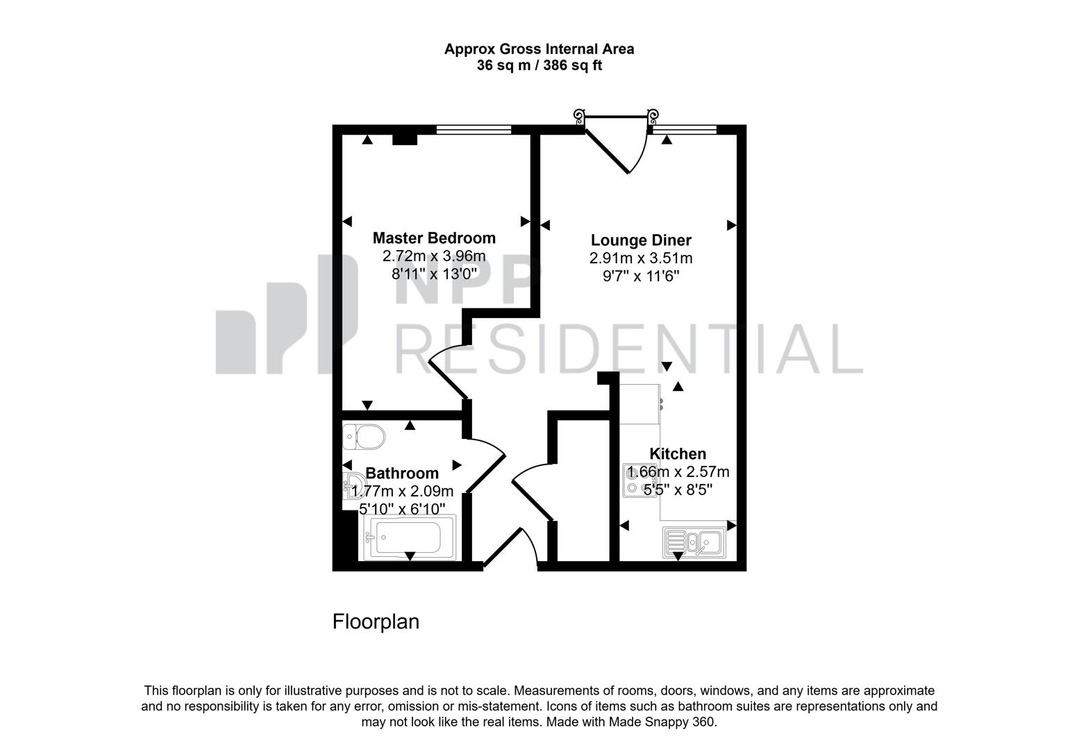 402 Berkeley Square, 321 Ordsall Lane, Manchester floorplan