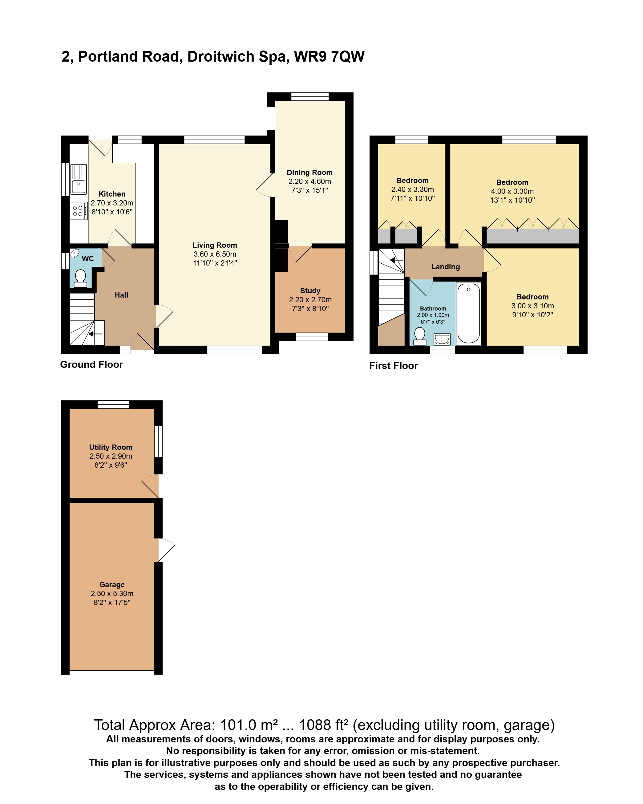 2, Portland Road, Worcestershire floorplan
