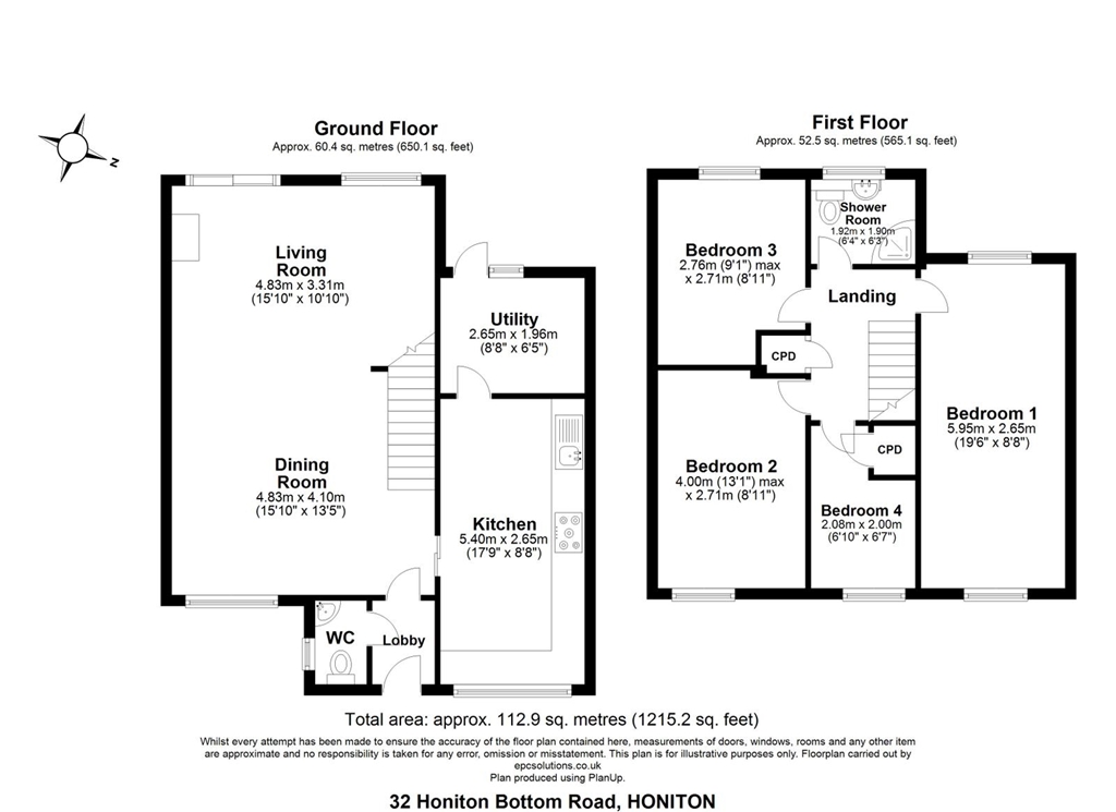 3, Honiton Bottom Road Devon, Honiton floorplan